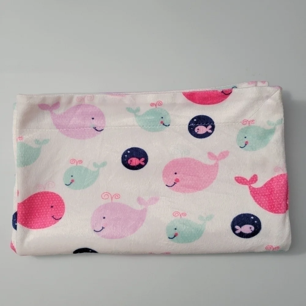 Target Multicolored Whale Soft Throw Blanket 30.5 x 38